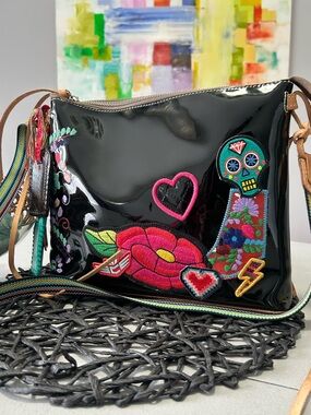 Consuela Poppy Sugar Skulls Downtown Crossbody Dia de Los Muertos